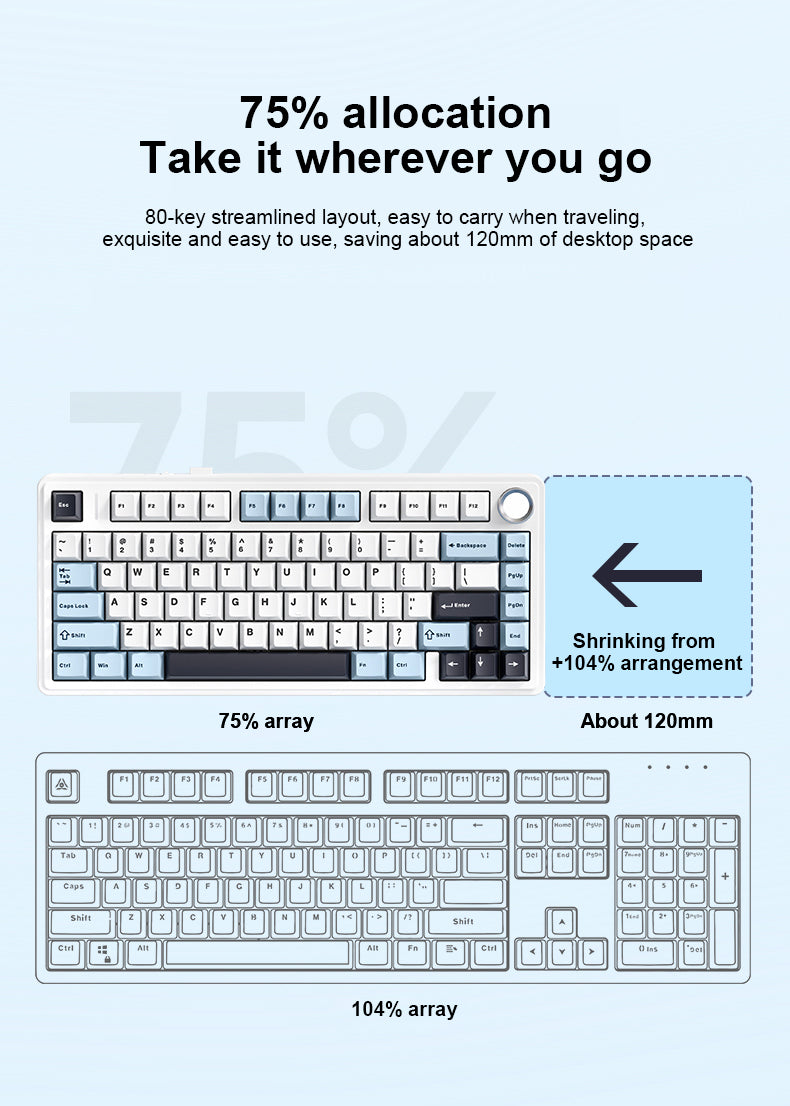 AULA F75 Gasket Mechanical Keyboard