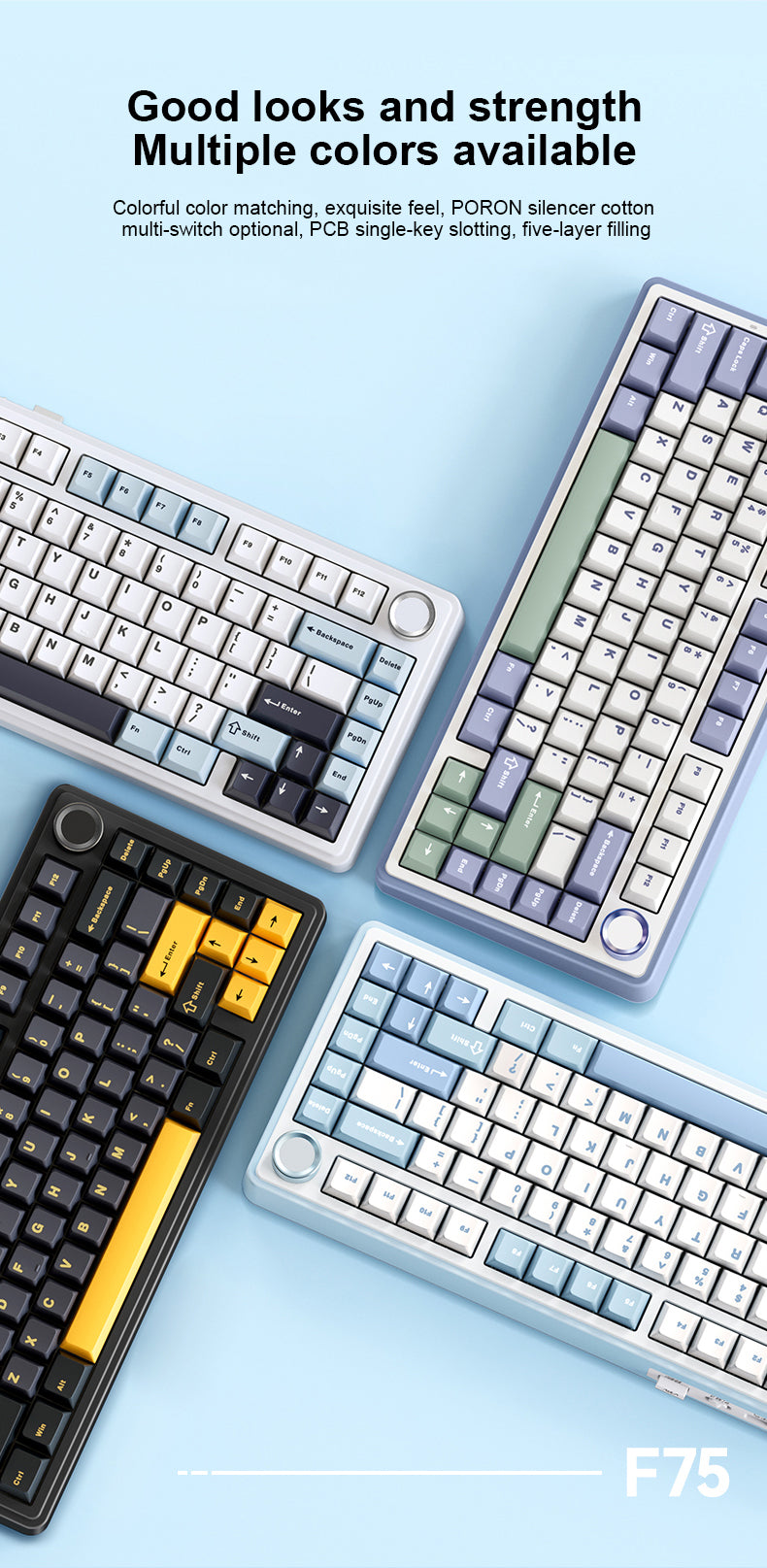 AULA F75 Gasket Mechanical Keyboard