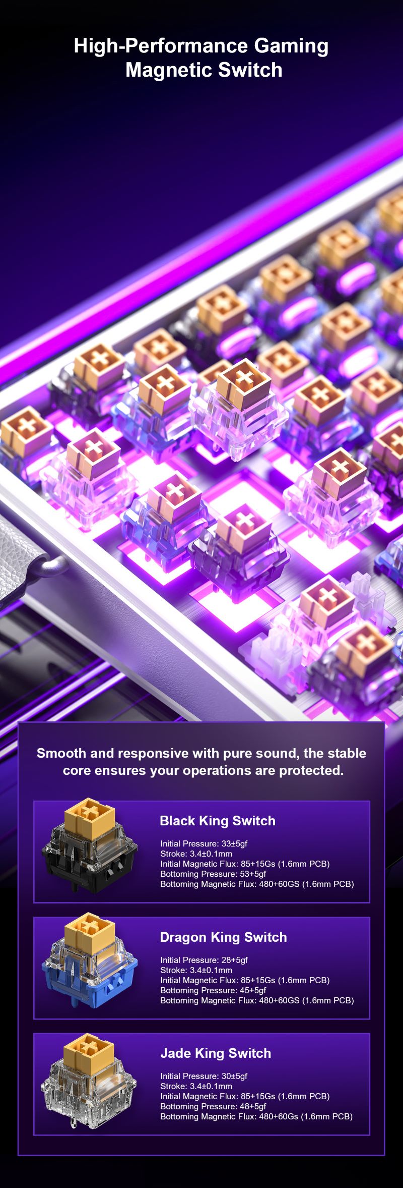 AULA Hero84HE Magnetic Switch Gaming Keyboard