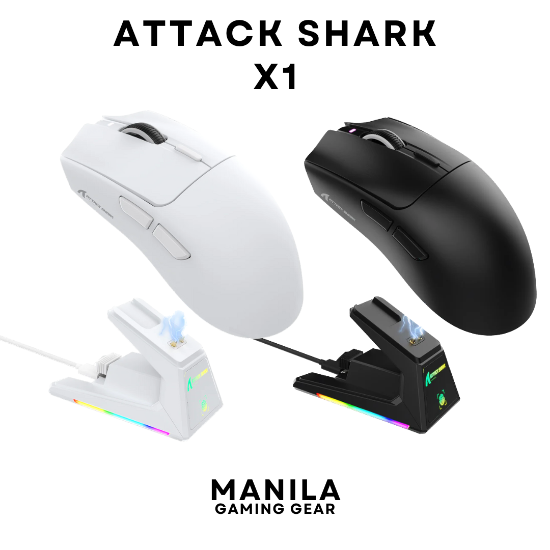 ATTACK SHARK X1 Tri-mode Gaming Mouse With Touchpad RGB Charging Dock PAW3395PRO Sensor
