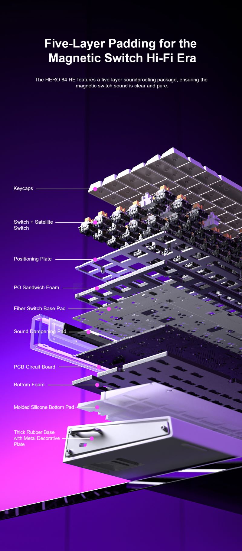 AULA Hero84HE Magnetic Switch Gaming Keyboard